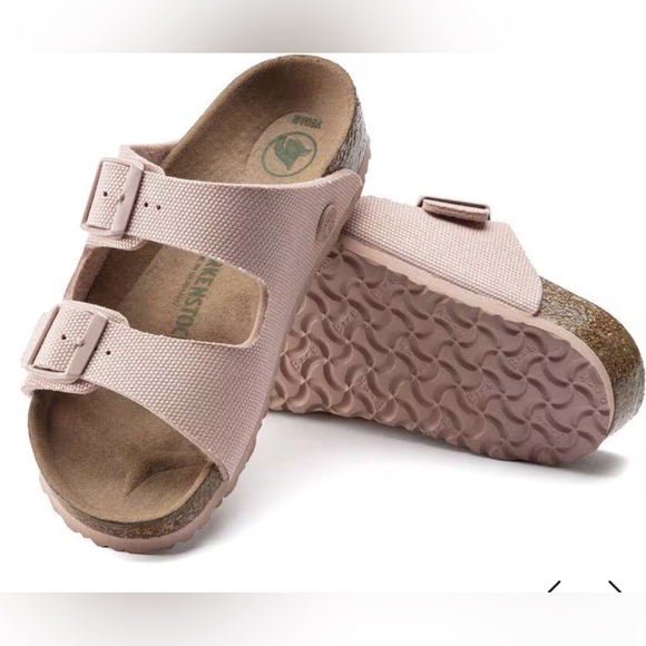 Birkenstock Arizona Vegan Soft Pink Canvas Kid Sandals. Size 31 (Kid’s 13-13.5) - Picture 1 of 16